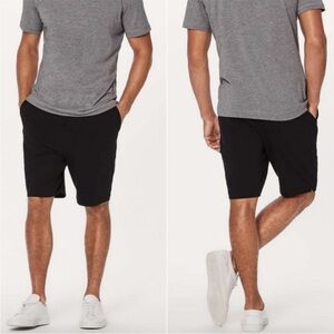 LULULEMON Connector Comfy Cotton 8.5” Inseam Black Atheleisure Loungewear Shorts